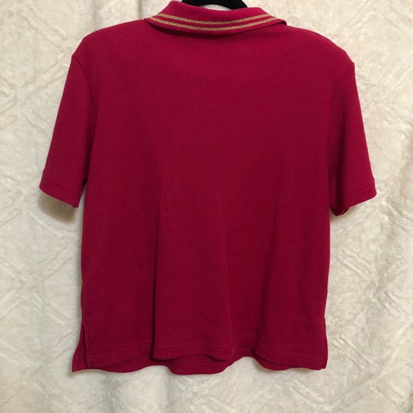 Vintage 80’s Pink And Gold Shirt with Collar - Picture 9 of 10